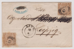 Baden 1861-09-18 Brief Mit 2x Mi#20a Nach Leipzig - Briefe U. Dokumente