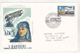 Romania Old Cover Special Cancelation -  Polar Philately And Aerophilately - I Nagurski First World Polar Aviator - Spedizioni Artiche