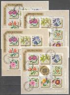Burundi COB BL17 4x Flowers Used - Used Stamps