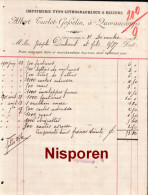 Décembre 1901 Imprimerie Typo-Lithographique & Reliure Albert  Turlot-Gosselin, à Quevaucamp Belgique - Duhant Et Fils - Imprenta & Papelería