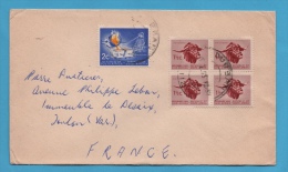 AFRIQUE DU SUD PETITE ENVELOPPE DE HILLARY DURBAN POUR TOULON VAR - Covers & Documents