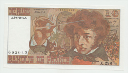 FRANCE 10 FRANCS 2-6- 1977 AUNC Pick 150c  150 C - 10 F 1972-1978 ''Berlioz''