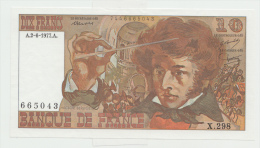 FRANCE 10 FRANCS 2-6- 1977 AUNC Pick 150c  150 C - 10 F 1972-1978 ''Berlioz''