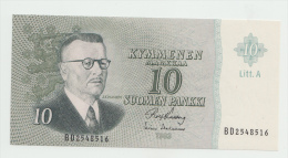 FINLAND 10 MARKKAA 1963 UNC NEUF Pick 104  Litt. A - Finland