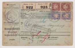 Bayern 1899-03-23 Paketkarte Nach Zürich 3,8kg - Covers & Documents