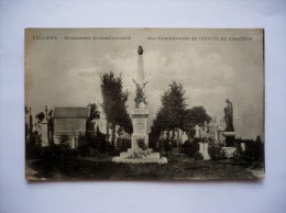 62 - LILLERS - Monument Commémoratif Des Combattants De 1870-71 Au Cimetière - Lillers