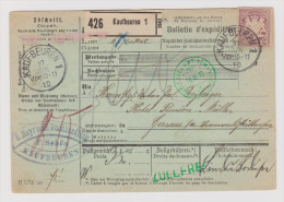 Bayern 1910-06-17 Paketkarte Kaufbeuren Nach Gersau CH - Storia Postale