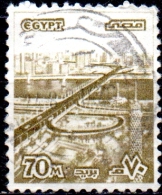 EGYPT 1978 October Bridge Over Suez Canal - 70m - Brown FU - Used Stamps