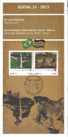Brasilien 2013 Postankündigung Basilien - Kenia Wasserfall Bica Do Ipu + Zebra - Covers & Documents