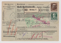 Bayern 1919-10-07 Paketkarte 4kg Nach Balsthal CH - Brieven En Documenten