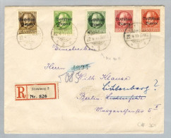 Bayern Nürnberg 1919-04-22 R-Brief (71/2Pf-Aufdr.+) - Storia Postale