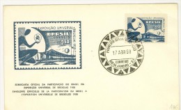 BRASILE - ANNO 1958 - ESPOSIZIONE UNIVERSALE BRUXELLES  FDC - FDC
