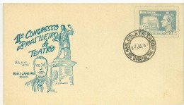 BRASILE - ANNO 1951 - 1° CONGRESSO BRASILIANO TEATRO  FDC - FDC