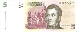 BILLETE DE ARGENTINA DE 5 PESOS SERIE H  (BANKNOTE) CALIDAD EBC (XF) - Argentina