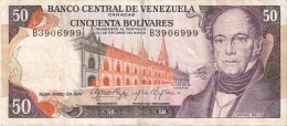 BILLETE DE VENEZUELA DE 50 BOLIVARES DEL AÑO 1974 (BANKNOTE) RARO - Venezuela