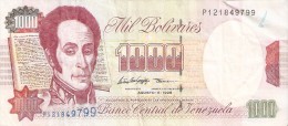 BILLETE DE VENEZUELA DE 1000 BOLIVARES DE AGOSTO DEL 1998 (BANKNOTE) - Venezuela