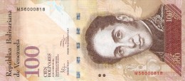 BILLETE DE VENEZUELA DE 100 BOLIVARES DEL 31 DE ENERO 2012 (BANK NOTE) PAJARO-BIRD - Venezuela