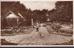 United Kingdom PPC Rose Garden, Town Gardens, Swindon SWINDON 1937 Echte Real Photo GVI Coronation Stamp (2 Scans) - Other & Unclassified