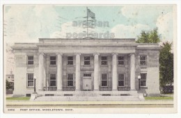 MIDDLETOWN OH  POST OFFICE BUILDING FRONT VIEW  1930s Vintage Ohio Postcard [5937] - Otros & Sin Clasificación