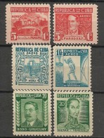 CUBA - Posta Aérienne - Air Mail - Yvert # 24/29  -  * MINT (Light Trace Of Hinge) - Posta Aerea