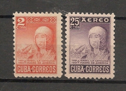 CUBA - Posta Aérienne - Air Mail  - Yvert # A 49 + 356 -  * MINT (Light Trace Of Hinge) - Aéreo