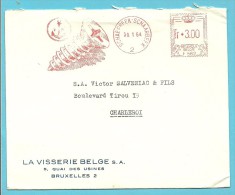 Brief Met Roodfrankeering ( LA VISSERIE / F562) Met Stempel SCHAARBEEK - 1960-1979