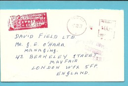 Brief Per EXPRES Met Roodfrankeering Met Stempel OOSTENDE Naar LONDON (G.B.) , Stempel POST OFFICE EXPRESS DELIVERY  (VK - 1960-1979