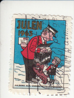 Denemarken Kerstvignet Cat AFA Julemaerker Aalborg Alm. Underst. Jaar 1963 - Local Post Stamps