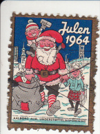 Denemarken Kerstvignet Cat AFA Julemaerker Aalborg Alm. Underst. Jaar 1964 - Ortsausgaben