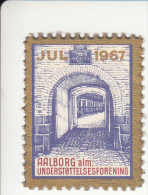 Denemarken Kerstvignet Cat AFA Julemaerker Aalborg Alm. Underst. Jaar 1967/ 1 Van 5 - Emisiones Locales