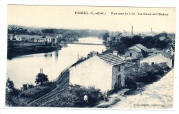 FUMEL (47) - Vue Sur Le Lot - La Gare Et L' Usine - Ed. Delrieu, Papeterie - Fumel