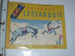 BUVARD Publicitaire  Chicorée LESTARQUIT Collection Far West N°5 Cheval - Kaffee & Tee