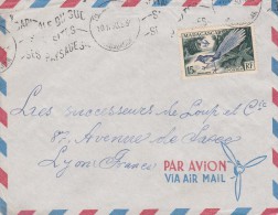 Madagascar Yvert  324  Sur Lettre  Avion  FIANARANTSOA Flamme Capitale Du Sud 30/5/1957 - Briefe U. Dokumente