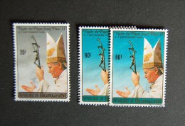 Burundi - 1990 Papal Visit 1 X 20F + 2 X 80F - Gebruikt