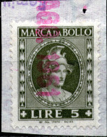 Italy,1961,revenue Stamps,5 Lit.on Small Fragment,see Scan - Fiscali