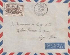 AOF  Yvert  40  Sur Lettre  Avion  COTONOU Dahomey  5/8/1952 - Brieven En Documenten