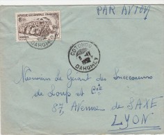 AOF  Yvert  40  Sur Lettre  Avion  COTONOU Dahomey  5/11/1952 - Briefe U. Dokumente