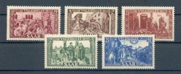 Saar 299/303 SATZ** MNH POSTFRISCH 75EUR (70050 - Unused Stamps