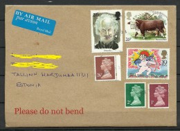 Great Britain 2015 Letter To Estonia - Briefe U. Dokumente