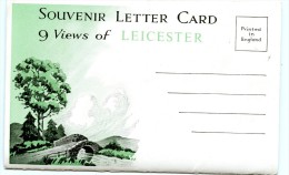 Leicester, Letter Card, 9 Views, Lettre-carte, Dépliant, 9 Vues - Leicester