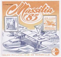 CNEP N°   6 De 1985 Bloc Massilia - Salon Philatélique De Marseille - Avion - CNEP