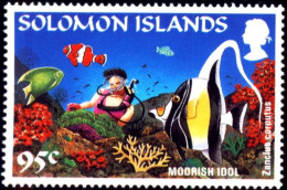 DEEP SEA DIVING-CORALS-MARINE LIF-FISHES-SOLOMON ISLANDS-MNH-B8-45 - Plongée