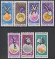Hungary 1965 New Achievements In Space Research Satellites Rocket Italy USSR Franc Stamps MNH C253-C259 Michel 2194-2200 - Other & Unclassified