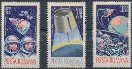 Romania 1965 Space Travel Achievements Research Satellites Sciences Stamps MNH Michel 2427-2429 - Otros & Sin Clasificación