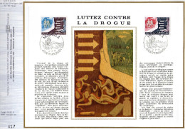 Feuillet Tirage Limité CEF 63 Soie Luttez Contre La Drogue Monaco - Lettres & Documents