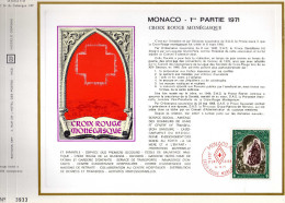 Feuillet Tirage Limité CEF 34 Monaco Croix Rouge Monégasque - Covers & Documents