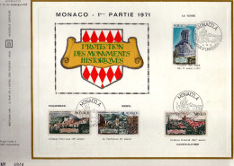 Feuillet Tirage Limité CEF 31 Monaco Protection Des Monuments Historiques - Covers & Documents
