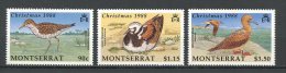 MONTSERRAT 1988 N° 697/699 ** Neufs = MNH Superbes Cote 8 € Faune Oiseaux Noël Christmas Birds Animaux - Montserrat