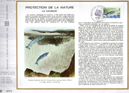 Feuillet Tirage Limité CEF 202 Protection De La Nature Le Saumon Paris - Autres & Non Classés