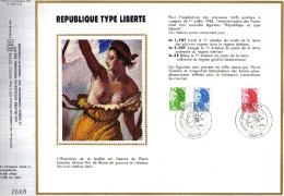 Feuillet Tirage Limité CEF 732 Soie République Type Liberté - Lettres & Documents